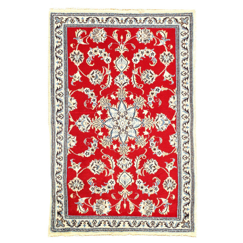 Mahima Wool Oriental Area Rug in Red