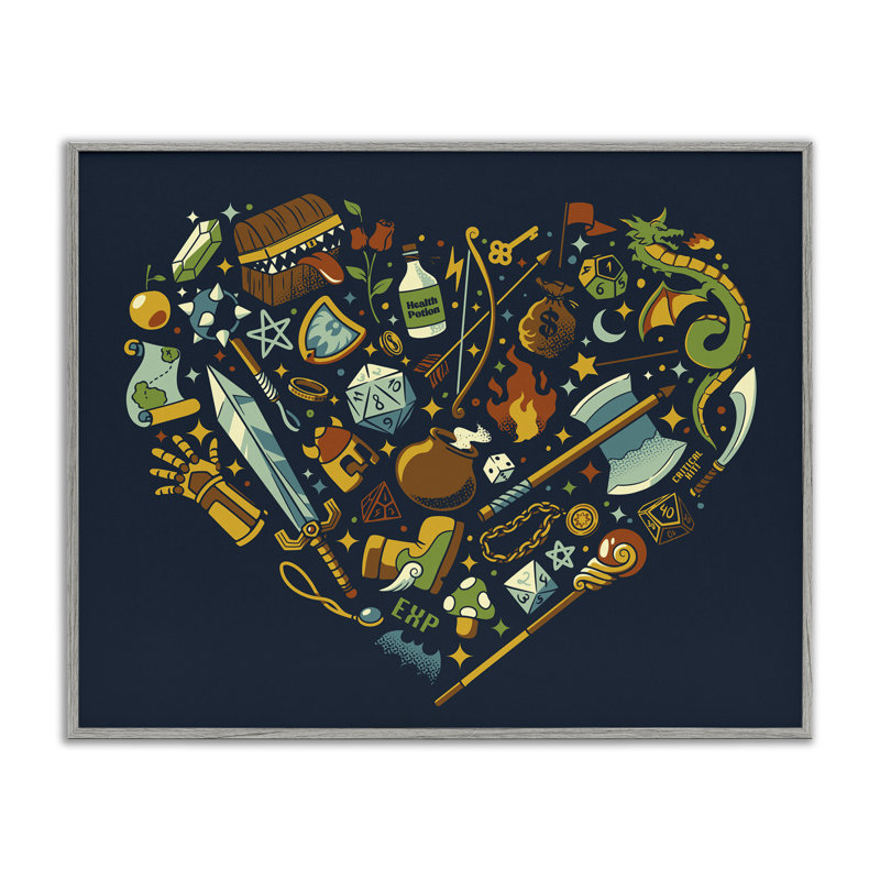 Giclée encadrée de jeu de société RPG, design par Tobe Fonseca, Giclée de ferme grise encadrée, H 24 po x l 30 po