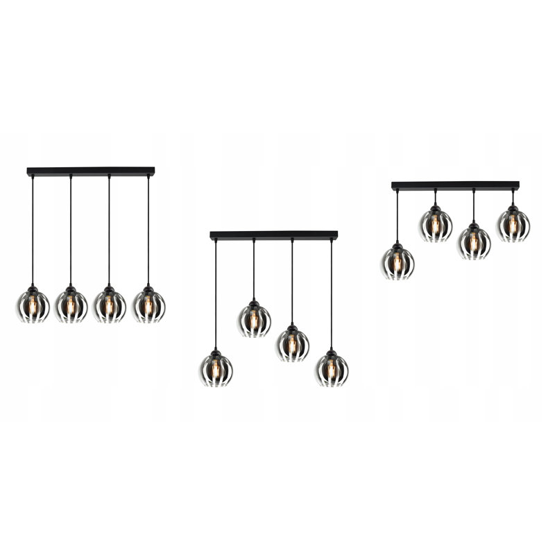 Bequette 4 - Light Black Kitchen Island Pendant