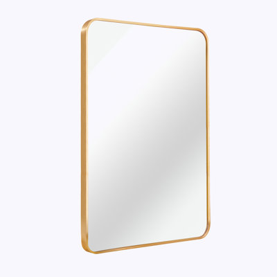 22x30 Inch Metal Framed Rectangular Bathroom Mirror for Wall