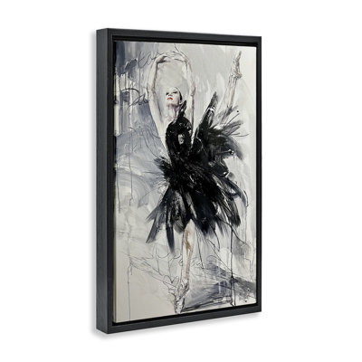 Graceful Dancer Abstract Floating Frame, design by Lucille Lee