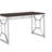 Martha Office Workspace Desk MDF/Chrome in Brown