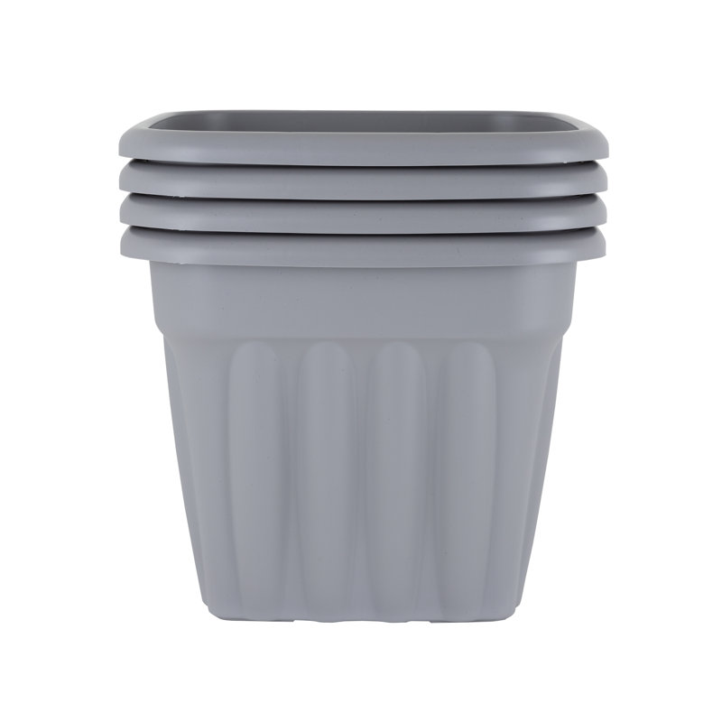 Wham Vista 49cm Square Planter Pack of 4 Upcycle Grey