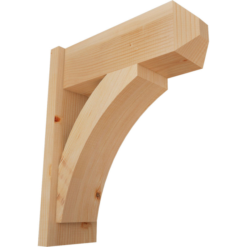 Thorton Craftsman Rustic Wood Outlooker,  20" D x 24" H , 7 1/2" W Douglas Fir (Smooth)