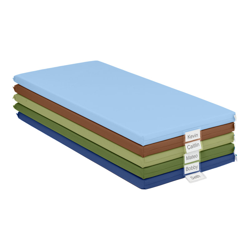 Tapis de lit ECR4Kids SoftZone Rainbow, 2 po, 5 pièces, Earthtone