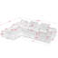 Canapé modulaire rembourré en L 110,25 po x 67 po, canapé modulaire compressé avec combinaison libre pour la chambre du salon, velours Melange, gris