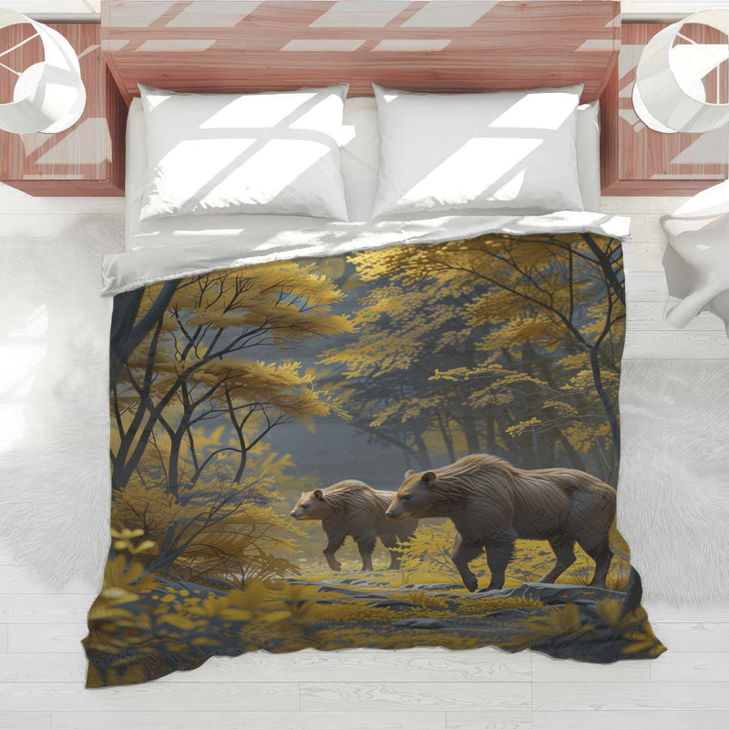 Édredon Bears In Autumn Forest, Simple extra long