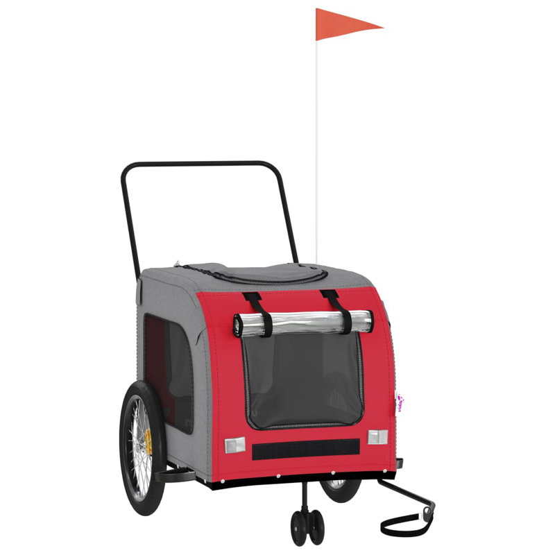 Foldable Pet Bike Trailer, Red