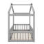 Structure de lit en bois avec clôture-1457319810