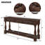 Console Bastedo en bois, 152 cm L x 36 cm l, table d'appoint de rangement, table basse extra-épaisse avec 3 tiroirs et 1 tablette inférieure-755481457