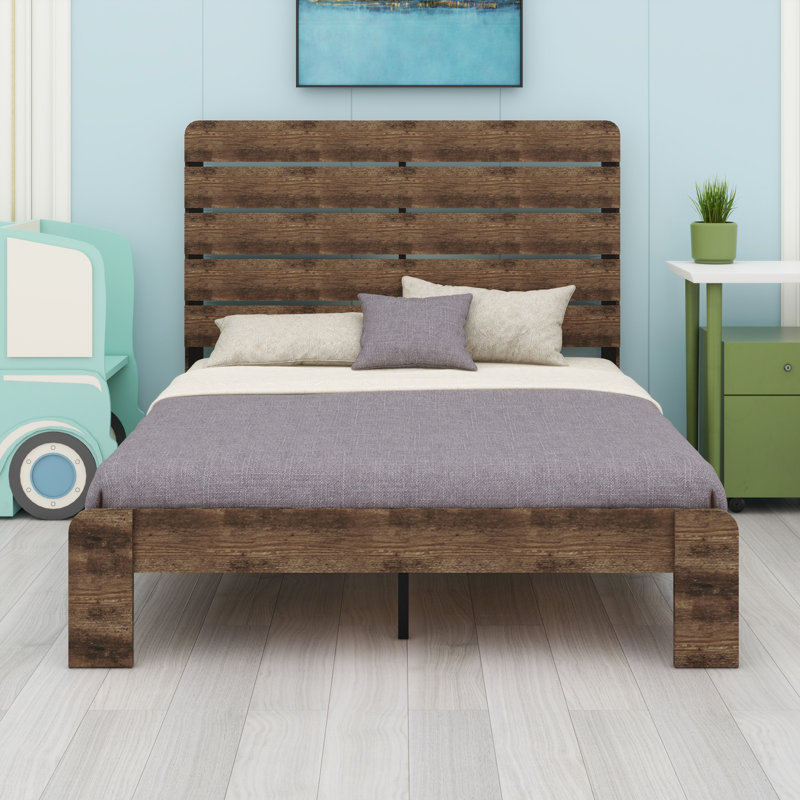 Base de lit plateforme, grand rangement sous le lit, Grand