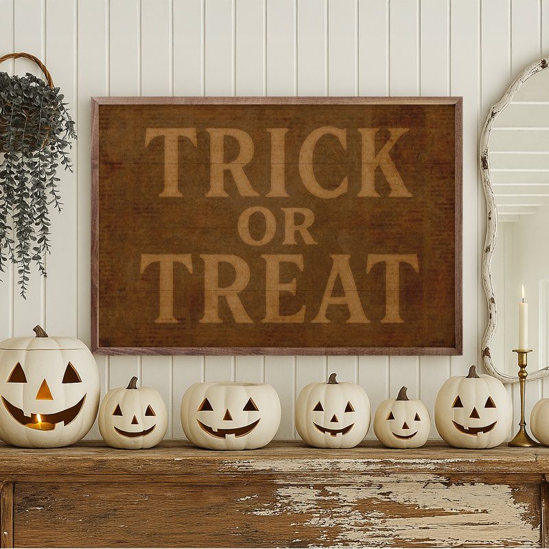 Trick Or Friate - orange, H 10 po x l 16 po