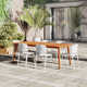 Anautica 84.8'' Rectangular 6 - Person Outdoor Dining Set