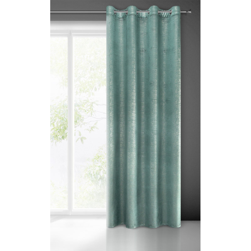 Addine Blackout Curtains Single Panel, Turquoise