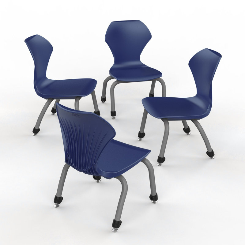 Chaise de classe empilable Marco Apex Series, Gris, Bleu marine, 14"