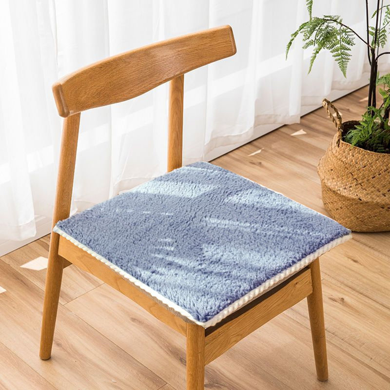 Seat Cushion Chair Cushions Thicken Soft Student Seat Pad Winter Warm Office Chair Sit Mat Non-Slip Stool Cushions, Blue