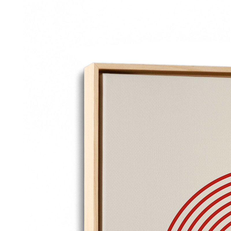 «Festive Red Bauhaus» 1919, reproduction sur toile, H 30,75 po x l 20,75 po, Cadre flottant brun