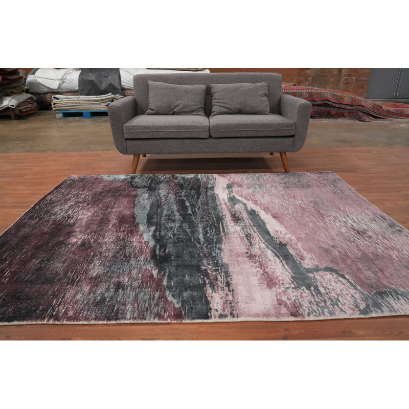 Handmade Abstract Oriental Area Rug 6x8