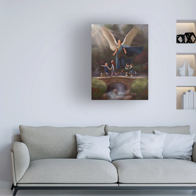 Wrapped Canvas Wall Art - William Hallmark 'THE GUARDIAN' Wall Art for Living Room, Bedroom, or Office Décor  - 24x32