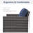 Wicker 5 - Person Patio Conversation Set with Cushions-2002799261