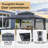 Aluminum Patio Hardtop Double-Roofed Gazebo with Netting and Curtains Multiple Sizes-111536491-111536497