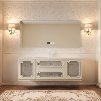 French light luxury cream-style bathroom cabinet