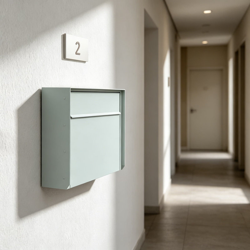 Boîte aux lettres murale avec serrure anti-vol, boîte aux lettres extérieure résistante aux intempéries pour la maison, fabrication en acier durable avec grande capacité