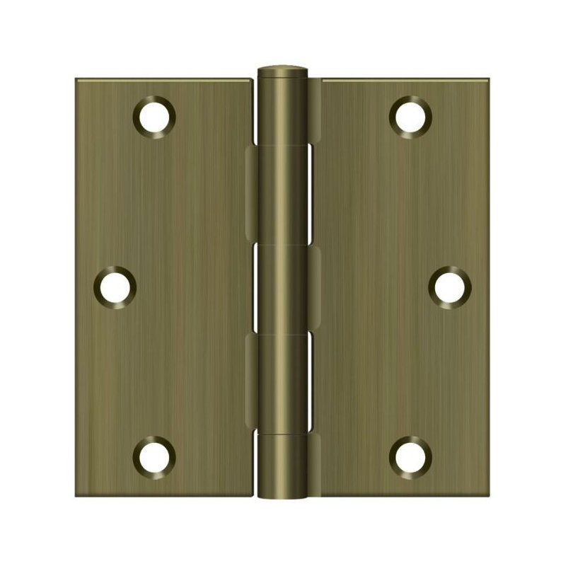 Steel Hinge, Antique Brass