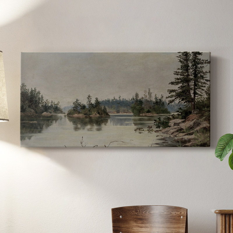 Série paysage - DLxxiv - Toile tendue avec châssis - Prêt à accrocher, H 20 po x l 40 po