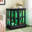 Vitrine Led Curio, vitrine avec tablettes réglables, bibliothèque au design rétro-1468796560