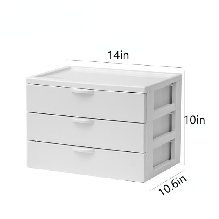 Jayd Plastic Stackable Desk Organizer with Drawers