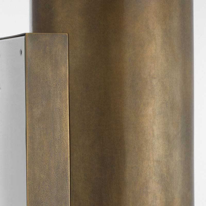 Anne-Marie Barton Armise 18" Sconce with Alabaster, 29" H x 7" W x 7.75" D, Mottled Brass