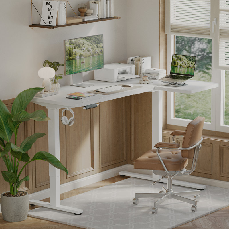 Bureau pour travailler debout en L 63 po, Blanc, L 63 po x P 43,31 po