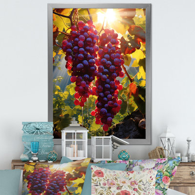 «Sunset on Vineyard in Rhones», reproduction sur toile