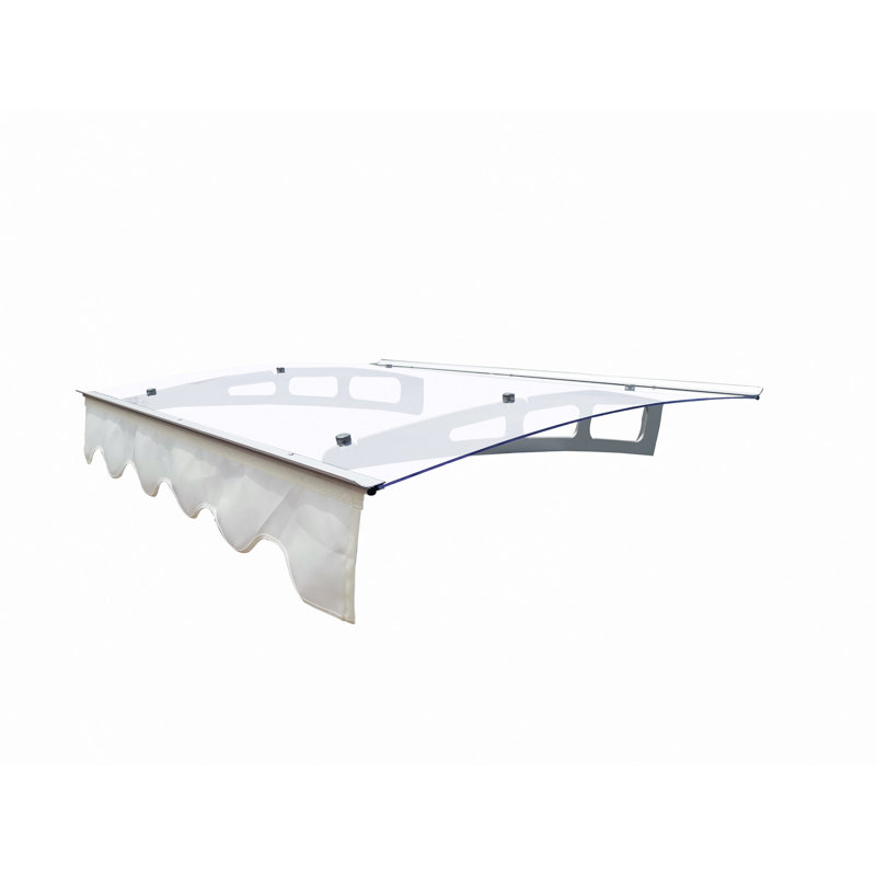 Window Awning Canopy Made Of 0.137Inch Thick Solid Polycarbonate Sheet With Valance For Masonry Concrete Wall House Only.,Sunshade Conapy