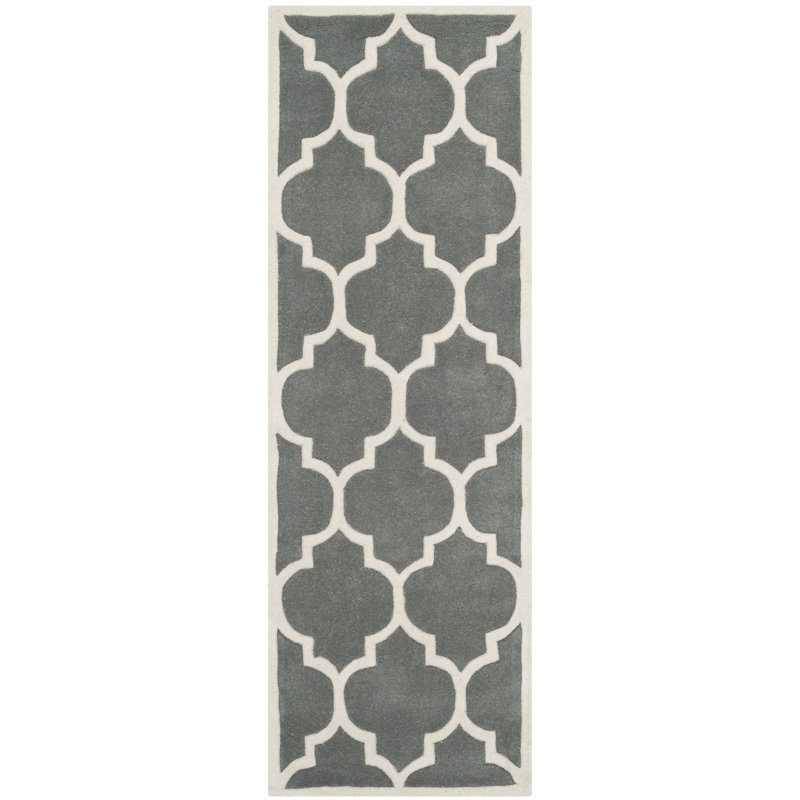 Carolene Hand Tufted Wool Geometric Rug, Runner 2'3" x 11'