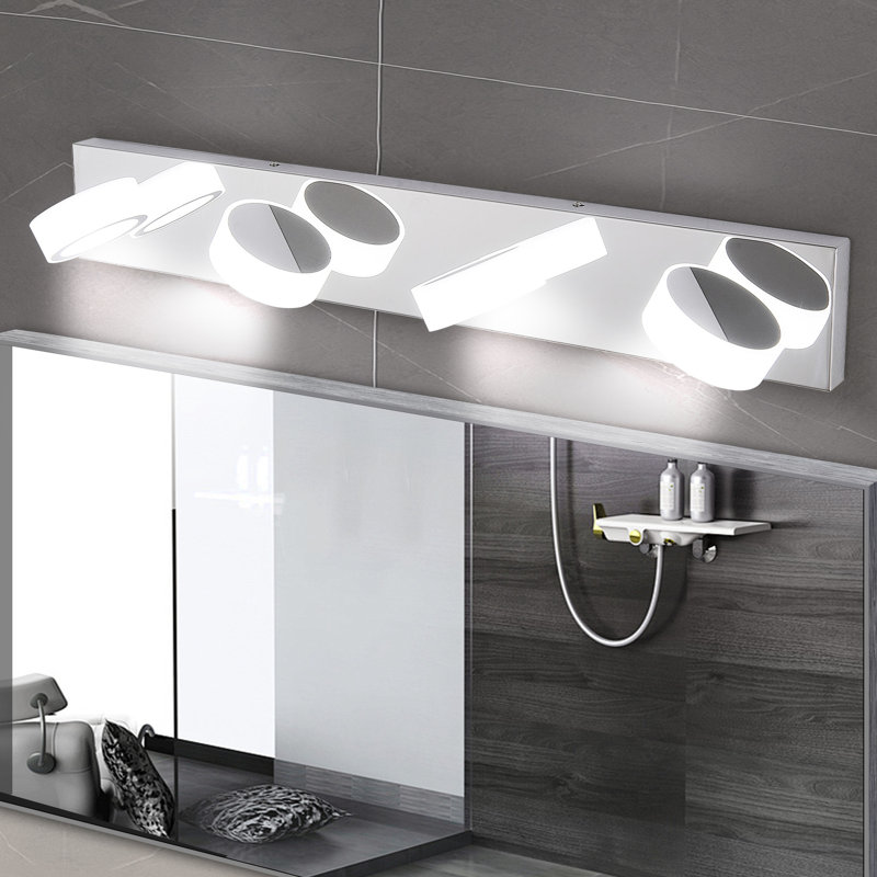 Luminaires à DEL modernes pour vestiaire - 4 lumières, à intensité variable, 4 luminaires écoénergétiques pour salle de bain