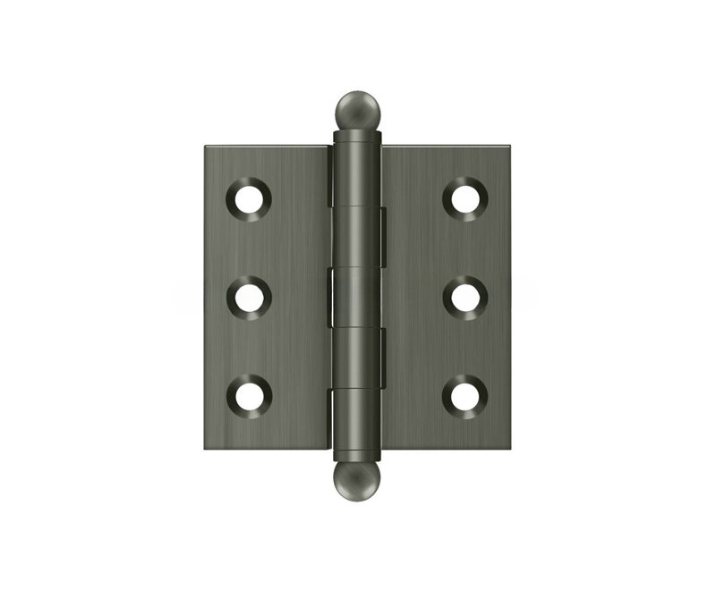 Charnière 2 po x 2 po Deltana CH2020U15A avec embouts sphériques en nickel antique, Nickel antique