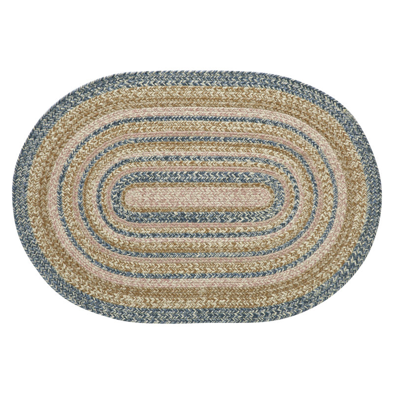 Geometric Indoor Rug, Oval 2' x 3'