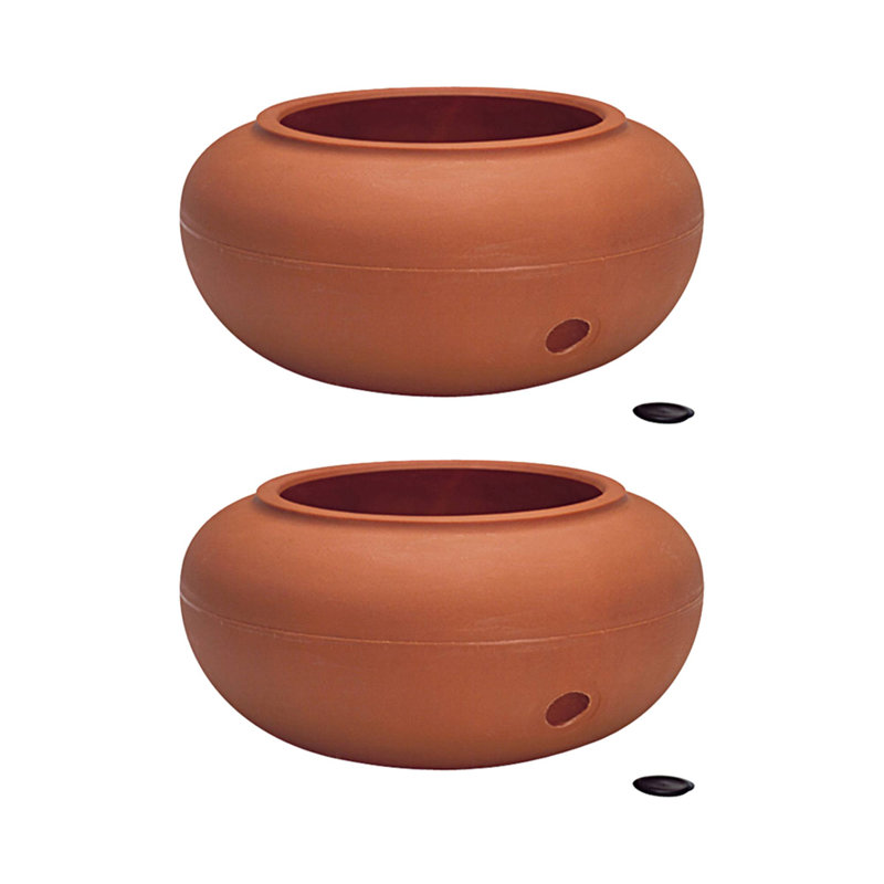 Plastic Freestanding Hose Holder, Brown