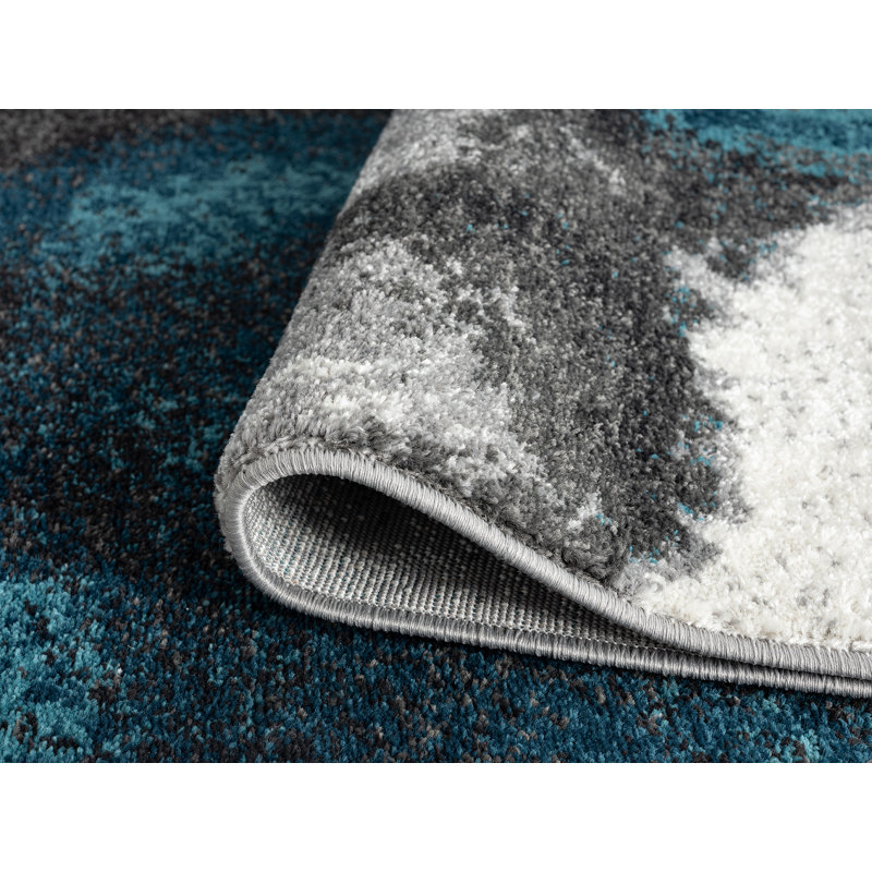 Tapis bleu Brees, Rectangle 5 pi 3 po x 7 pi 7 po