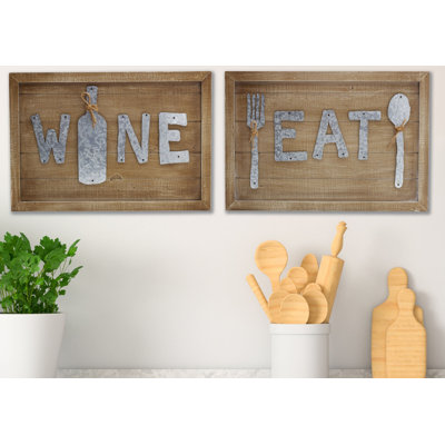 Farmhouse Food & Beverage Wall Decor on Solid Wood