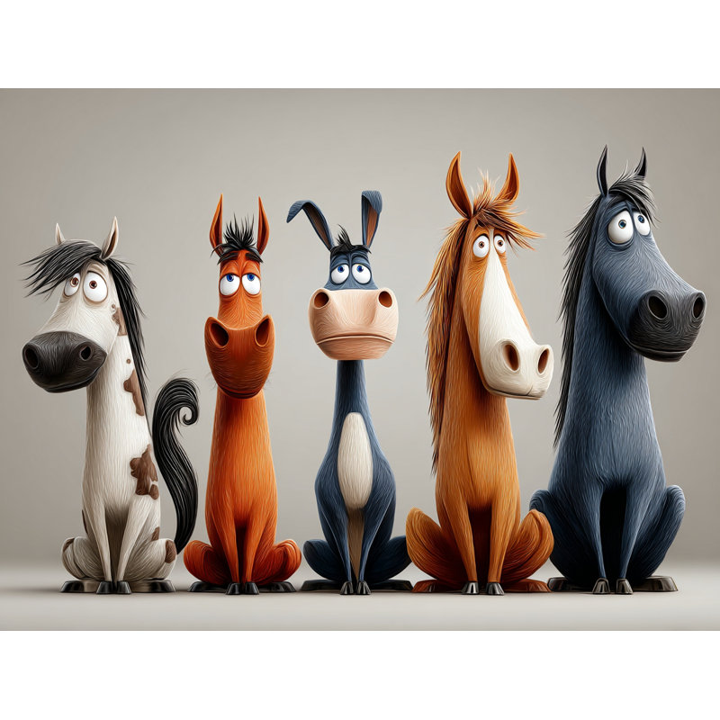 Stable Lin Up - Art mural sur toile tendue, H 30 po x l 40 po
