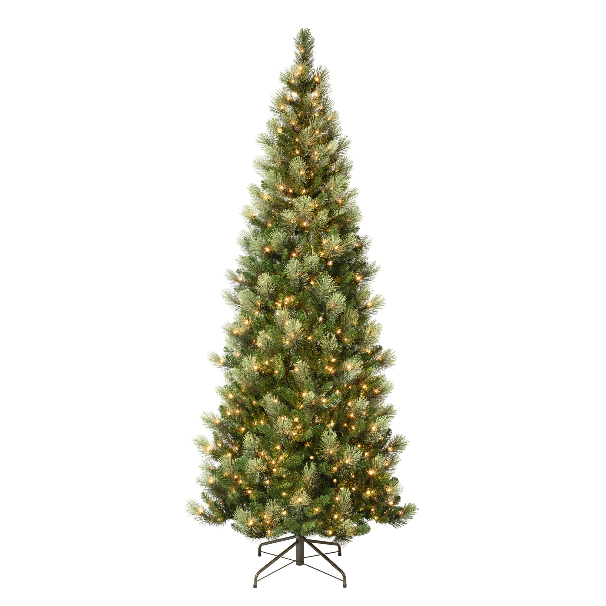 The Holiday Aisle® Charleston Pine Slim Tree with Clear Lights, 9'