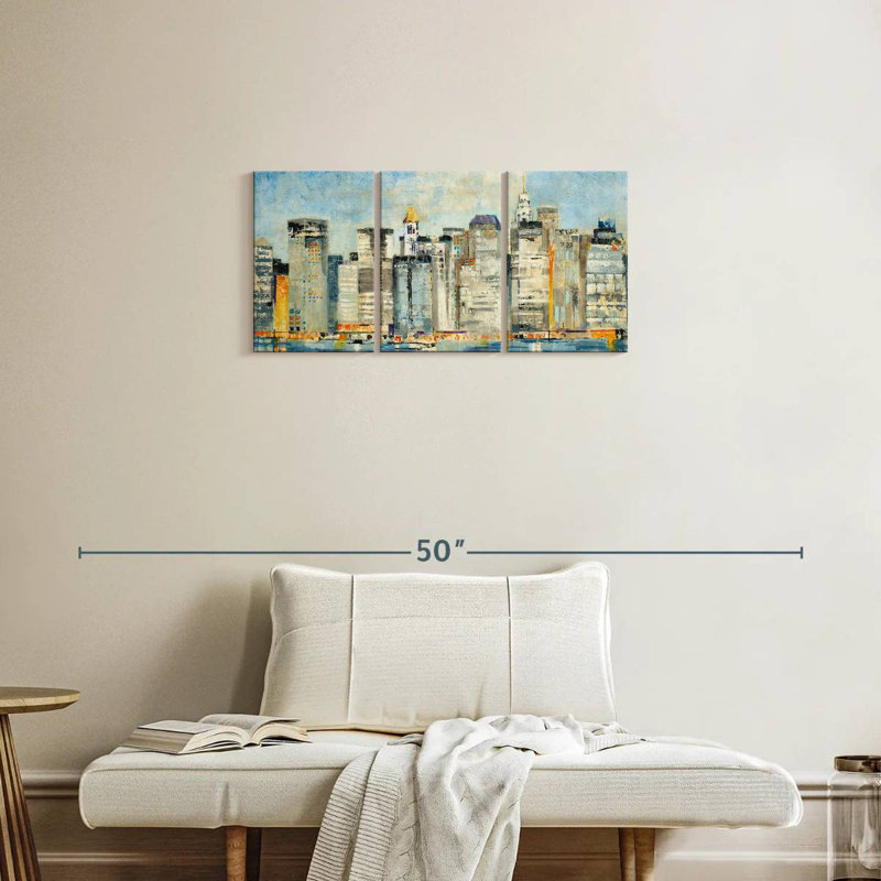 'Waterfront Skyline, 15" H x 32" W