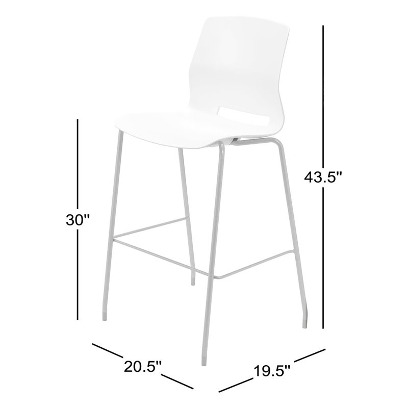 Tabouret de bar Wille Lola, Rouge Peri, Tabouret de bar (assise de 30 po de hauteur)