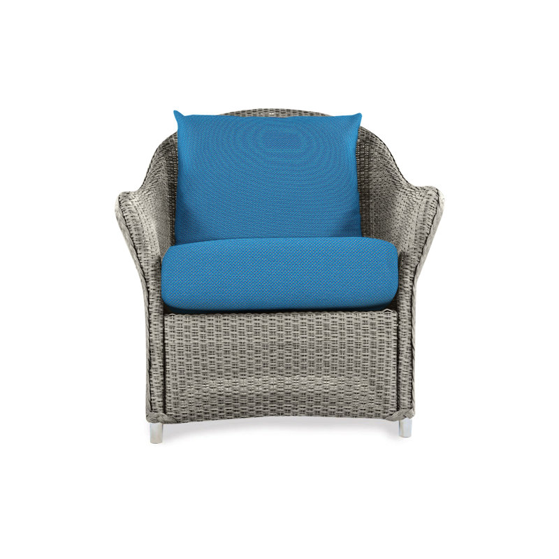 Weekend Retreat Outdoor Lounge Chair, Pewter, Canvas Natural Sunbrella® Canvas