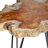 Binoche 2 Piece Brown Teak Wood Live Edge Top Accent Table with Black Metal Hairpin Legs Set