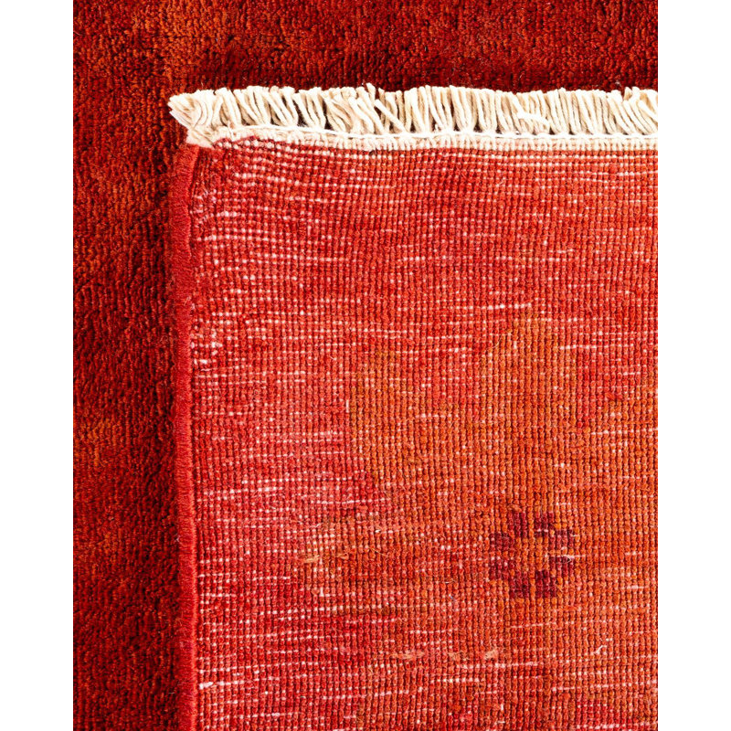 Youel One-of-a-Kind 9' X 12' New Age Wool Area Rug Orange