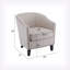 Fauteuil demi-tonneau rembourré à rayures